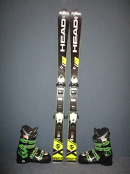 Juniorské lyže HEAD I.RACE TEAM 140cm + Lyžáky 27,5cm, VÝBORNÝ STAV