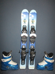 Dětské lyže FISCHER EUROMAUS 70cm + Lyžáky 16cm, SUPER STAV