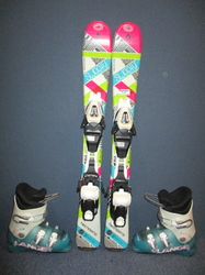 Dětské lyže TECNO PRO SWEETY 80cm + Lyžáky 17,5cm, SUPER STAV