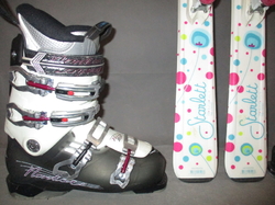 Juniorské lyže DYNASTAR STARLETT 130cm + Lyžáky 25cm, SUPER STAV