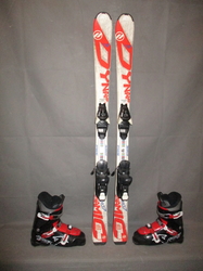 Juniorské lyže DYNAMIC VR 07 130cm + Lyžáky 26,5cm, SUPER STAV