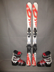 Juniorské lyže DYNAMIC VR 07 130cm + Lyžáky 25,5cm, SUPER STAV