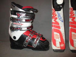 Juniorské lyže DYNAMIC VR 07 130cm + Lyžáky 25,5cm, SUPER STAV