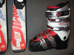 Juniorské lyže DYNAMIC VR 07 130cm + Lyžáky 25,5cm, SUPER STAV