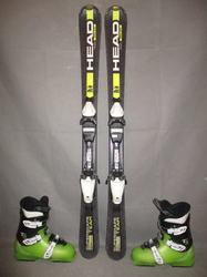 Juniorské lyže HEAD SUPERSHAPE 117cm + Lyžáky 24cm VÝBORNÝ STAV