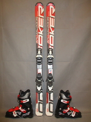 Juniorské lyže WEDZE ONEBREAKER 128cm + Lyžáky 25,5cm, VÝBORNÝ STAV