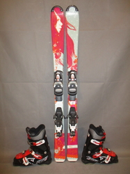 Dětské carvingové lyže WEDZE STARLINER 120cm+BOTY 24,5cm, VÝBORNÝ STAV