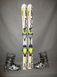 Juniorské lyže FISCHER RC4 120cm + Lyžáky 24,5cm, VÝBORNÝ STAV