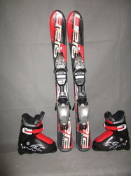Dětské lyže ELAN FORMULA 80cm + Lyžáky 17,5cm, VÝBORNÝ STAV