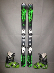 Juniorské lyže HEAD MONSTER 117cm + Lyžáky 22,5cm SUPER STAV