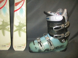 Carvingové lyže ROSSIGNOL FUN 2 154cm + Lyžáky 25,5cm, VÝBORNÝ STAV