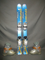 Dětské lyže HEAD XRC TEAM 87cm + Lyžáky 17,5cm, VÝBORNÝ STAV
