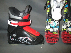 Dětské lyže K2 INDY 88cm + Lyžáky 19,5cm, SUPER STAV