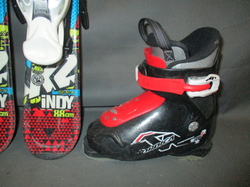 Dětské lyže K2 INDY 88cm + Lyžáky 19,5cm, SUPER STAV