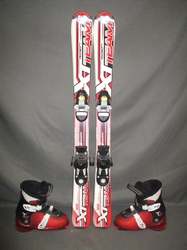 Dětské lyže TECNO PRO XT TEAM 100cm + Lyžáky 20cm, VÝBORNÝ STAV