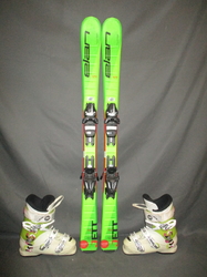 Juniorské lyže ELAN JETT 120cm + Lyžáky 24cm, VÝBORNÝ STAV