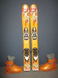 Dětské lyže DYNASTAR MY FIRST 80cm + Lyžáky 17,5cm, VÝBORNÝ STAV