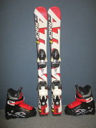 Dětské lyže ATOMIC RACE 7 80cm + Lyžáky 18,5cm, VÝBORNÝ STAV
