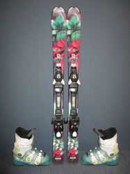 Dětské lyže SALOMON LUX Jr 110cm + Lyžáky 22cm, SUPER STAV