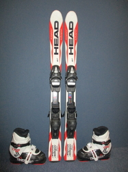 Dětské lyže HEAD SUPERSHAPE 97cm + Lyžáky 19,5cm, VÝBORNÝ STAV