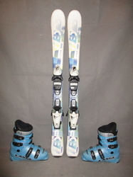 Dětské lyže WEDZE TEAM 107cm + Lyžáky 22,5cm, SUPER STAV