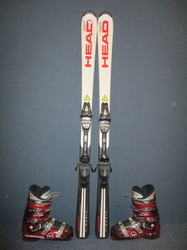 Juniorské lyže HEAD SUPERSHAPE TEAM 147cm + Lyžáky 28cm, VÝBORNÝ STAV