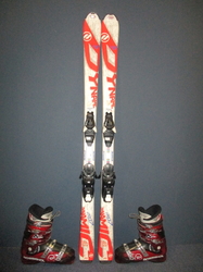 Juniorské lyže DYNAMIC VR 07 150cm + Lyžáky 27cm, VÝBORNÝ STAV