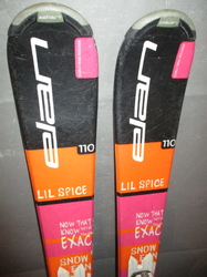 Dětské lyže ELAN LIL SPICE 110cm + Lyžáky 23cm, VÝBORNÝ STAV