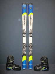 Juniorské lyže DYNASTAR TEAM SPEED 140cm + Lyžáky 27,5cm, VÝBORNÝ STAV