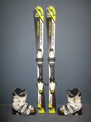 Juniorské lyže FISCHER RC4 SUPERIOR 120cm + Lyžáky 24,5cm, VÝBORNÝ STAV
