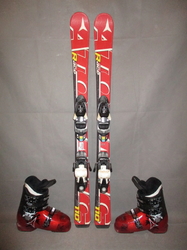 Dětské lyže ATOMIC RACE 110cm + Lyžáky 23,5cm, VÝBORNÝ STAV