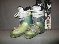Juniorské lyže ROSSIGNOL BANDIT Jr 118cm + Lyžáky 23,5cm, VÝBORNÝ STAV