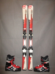 Juniorské lyže DYNAMIC VR 27 130cm + Lyžáky 25,5cm, SUPER STAV