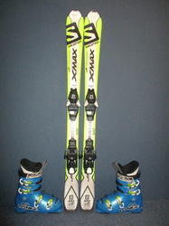 Juniorské lyže SALOMON X-MAX Jr 120cm + Lyžáky 24,5cm, SUPER STAV