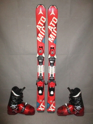 Dětské lyže ATOMIC REDSTER XT 110cm + Lyžáky 23,5cm, SUPER STAV