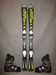 Juniorské lyže HEAD SUPERSHAPE 120cm + Lyžáky 24,5cm, SUPER STAV