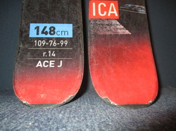 Juniorské freestyle lyže NORDICA THE ACE 148cm, VÝBORNÝ STAV