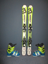Dětské lyže SALOMON X-MAX Jr 110cm + Lyžáky 21,5cm, SUPER STAV  