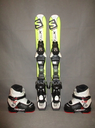 Dětské lyže SALOMON X-MAX Jr 70cm + Lyžáky 15,5cm, SUPER STAV