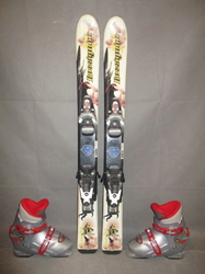 Dětské lyže ROSSIGNOL BANDIT 93cm + Lyžáky 19,5cm, VÝBORNÝ STAV