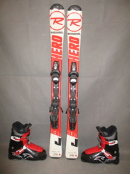 Dětské lyže ROSSIGNOL HERO 110cm + Lyžáky 22,5cm, VÝBORNÝ STAV