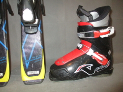 Dětské lyže SALOMON X RACE 110cm + Lyžáky 22,5cm, SUPER STAV