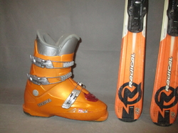 Juniorské lyže ROSSIGNOL RADICAL 130cm + Lyžáky 25,5cm, VÝBORNÝ STAV