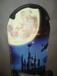 Snowboard SPACE CITY 150cm + vázání, VÝBORNÝ STAV