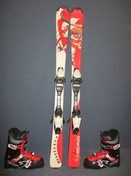 Juniorské lyže HEAD DIDIER CUCHE 127cm + Lyžáky 26,5cm, SUPER STAV 