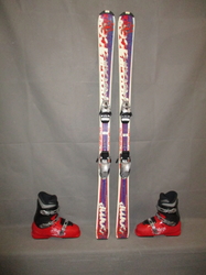 Juniorské lyže SPEEDRACER COMP 140cm + Lyžáky 26cm, VÝBORNÝ STAV
