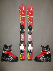 Dětské lyže ATOMIC RACE 80cm + Lyžáky 18,5cm, VÝBORNÝ STAV