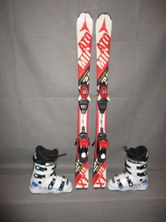 Juniorské lyže ATOMIC REDSTER XT EDGE 115cm + Lyžáky 23,5cm, SUPER STAV  