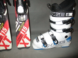 Juniorské lyže ATOMIC REDSTER XT EDGE 115cm + Lyžáky 24cm, SUPER STAV  