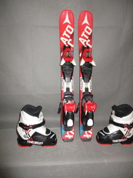 Dětské lyže ATOMIC REDSTER XT 70cm + Lyžáky 15,5cm, SUPER STAV 